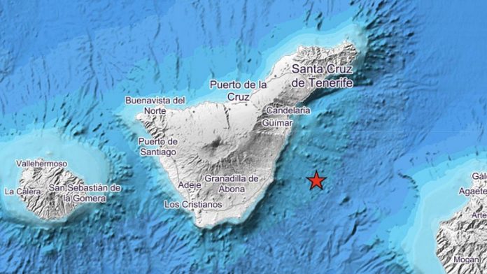 Uzvakar prie Tenerifes krantu uzfiksuotas 3.1 balo stiprumo zemes drebejimas